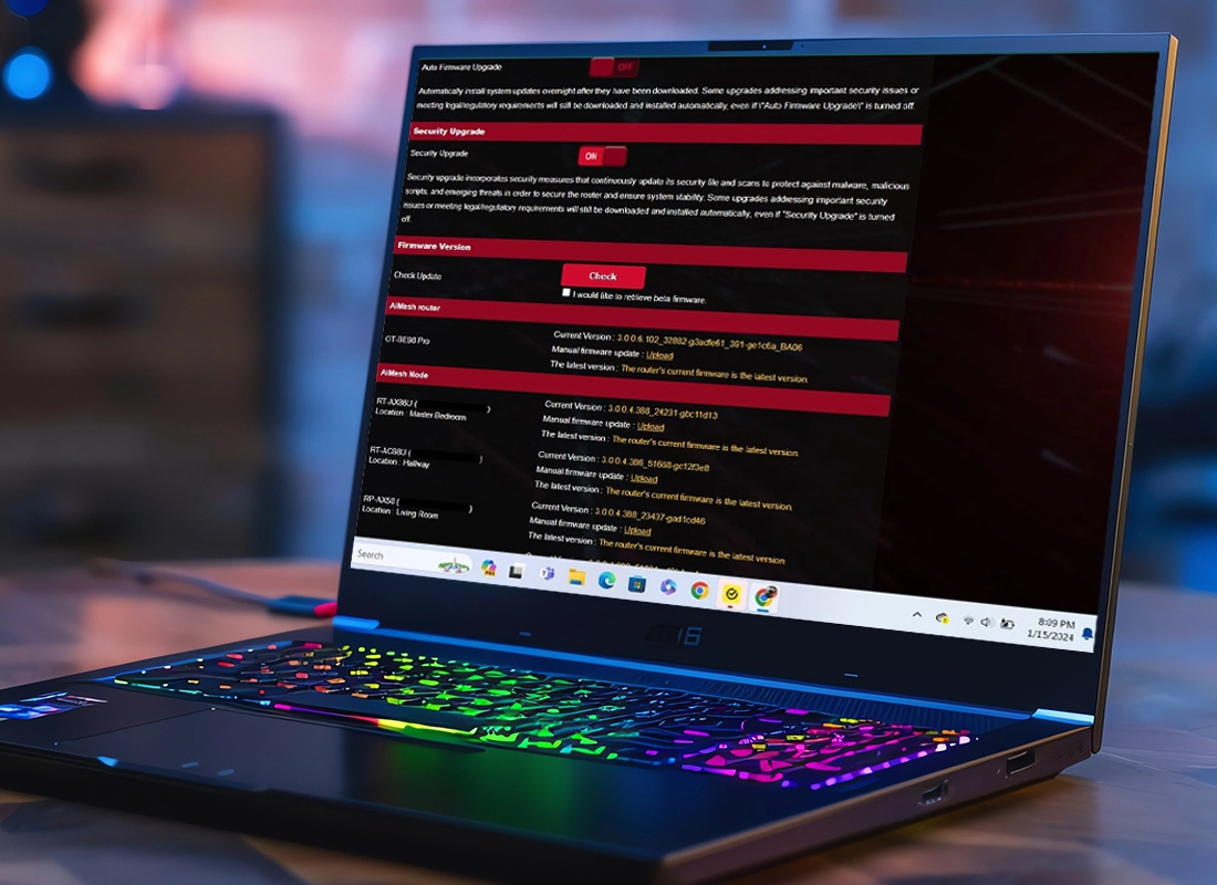 Update the Asus GT-BE98 Pro Firmware